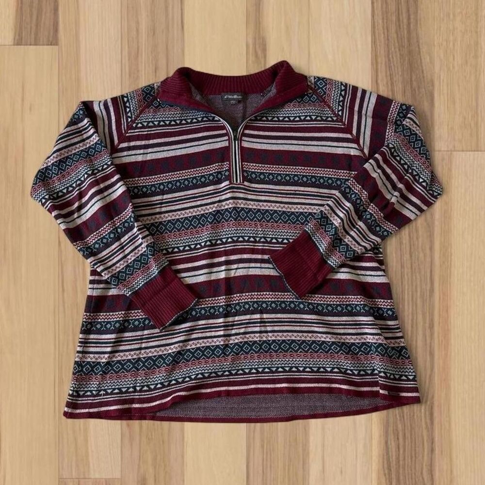 Granolagirl Oversized Quarterzip Knit Sweater by Eddie Bauer